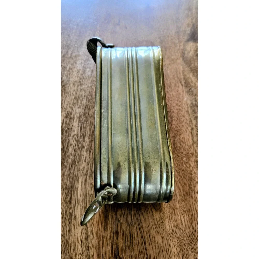 Vintage Solid Brass Planter/Trinket Dish W/Scalloped Handles - Made In India